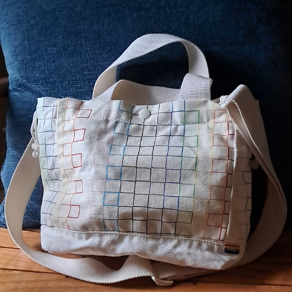 Vans Tote Adorbs Bag With Rainbow Pattern, Crossbody Strap